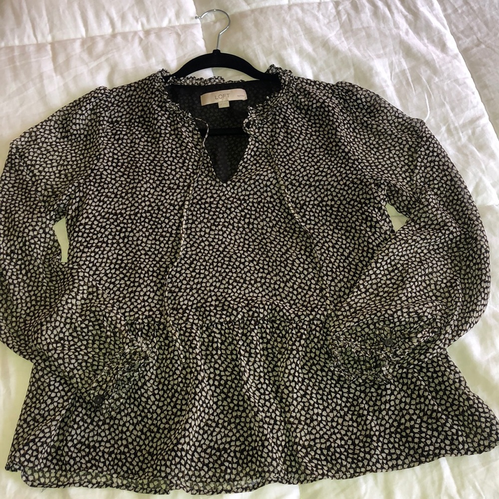 LOFT floral blouse